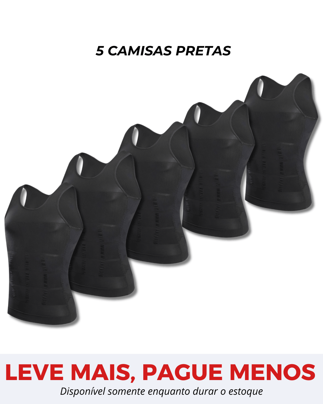 Kit 5 Camisas Fit Shape Pro®