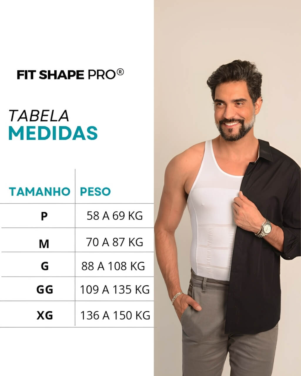 Kit 5 Camisas Fit Shape Pro®