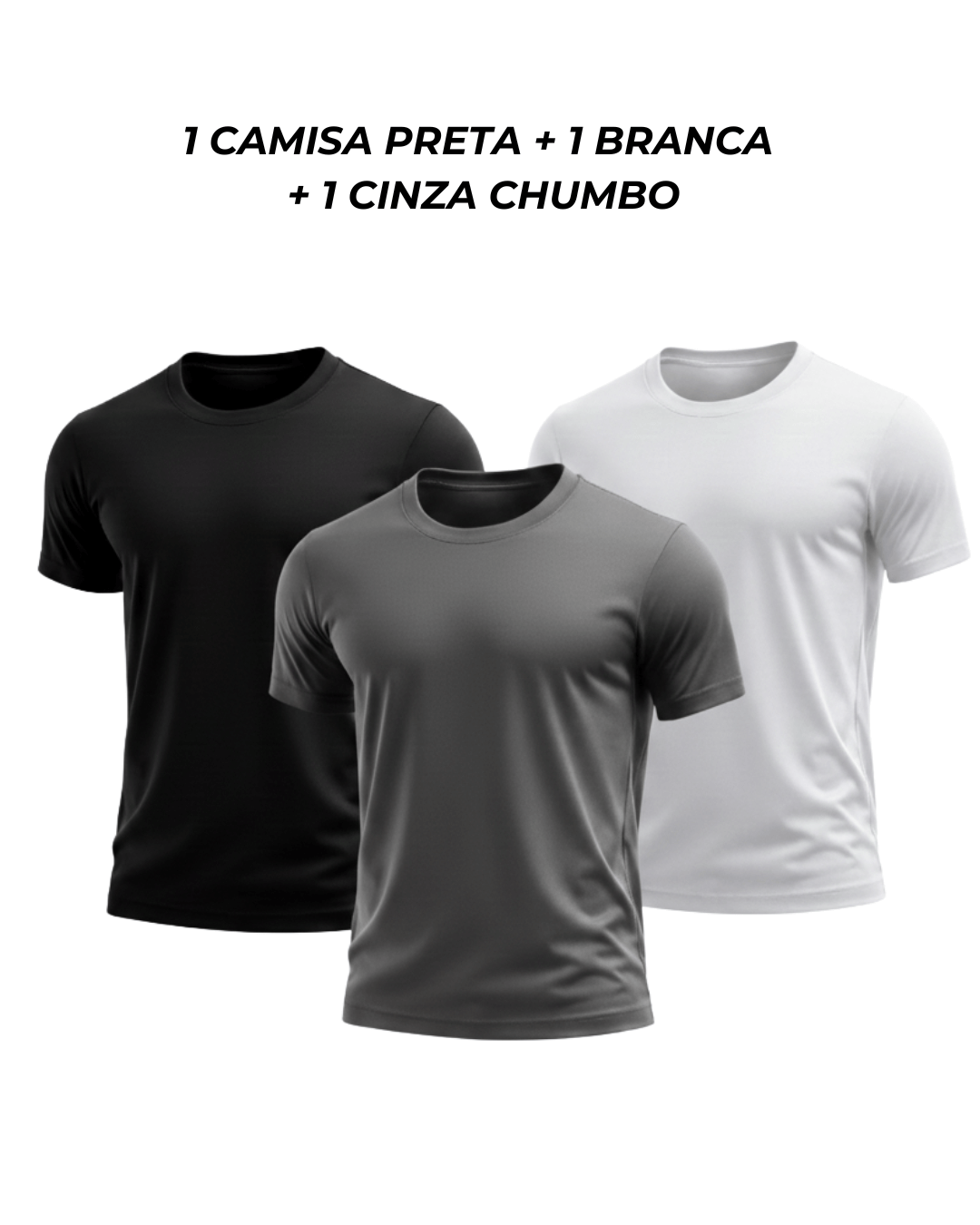 Kit 3 Camisetas Masculinas Dry Active Pro