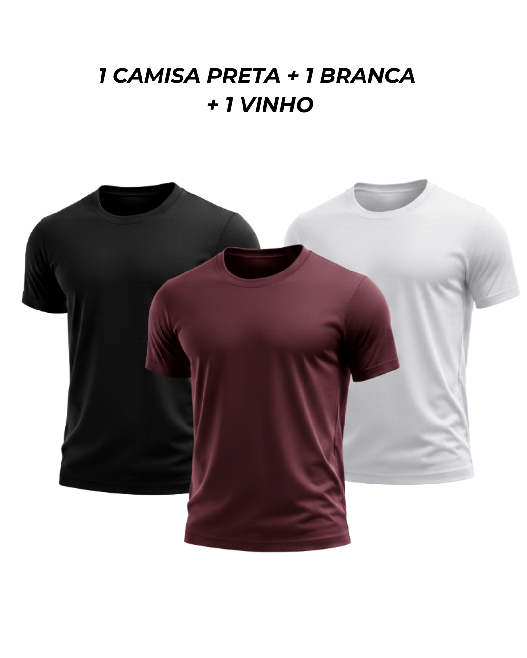Kit 3 Camisetas Masculinas Dry Active Pro