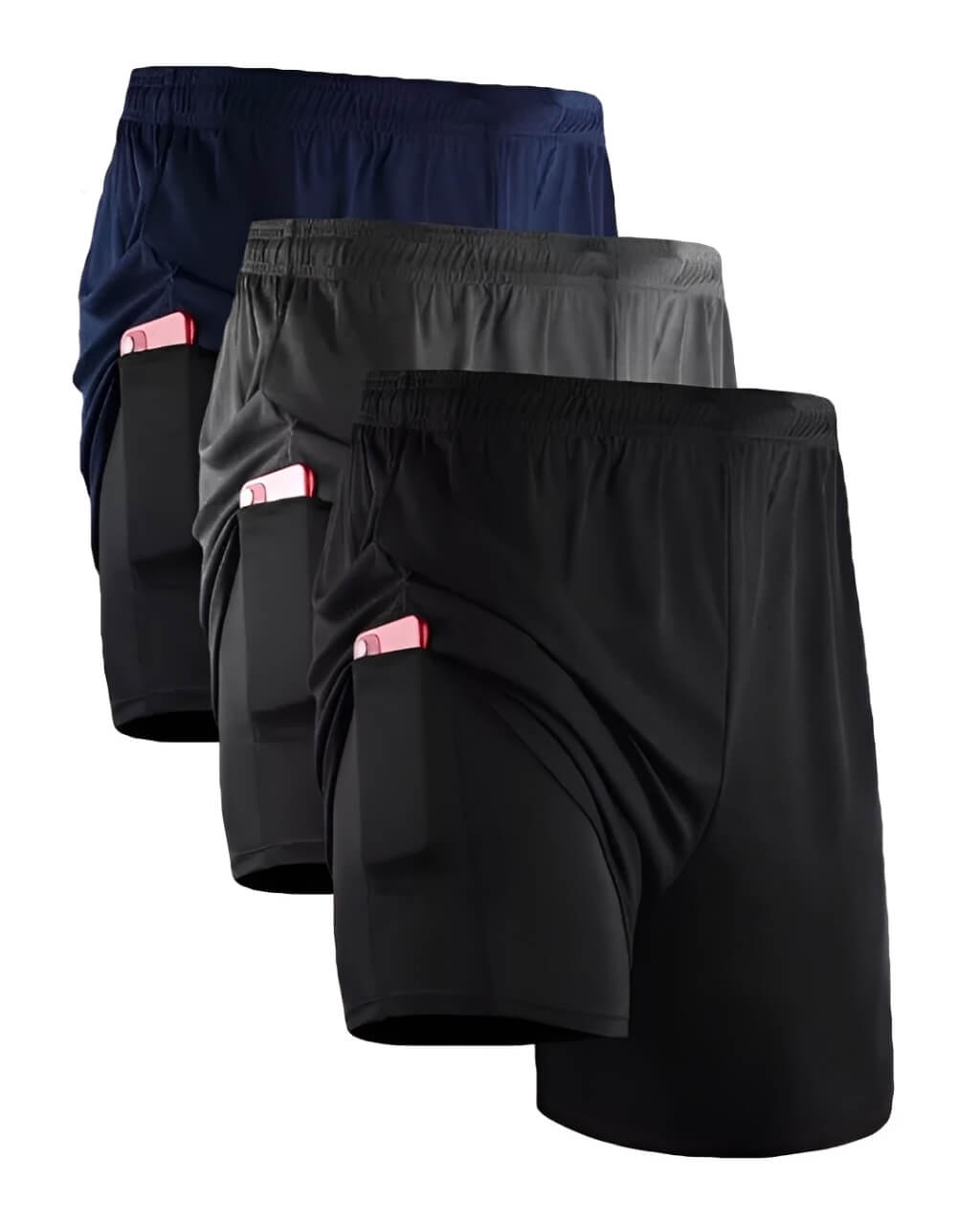 Kit 3 Shorts de Compressão 2 em 1 Active Pro®