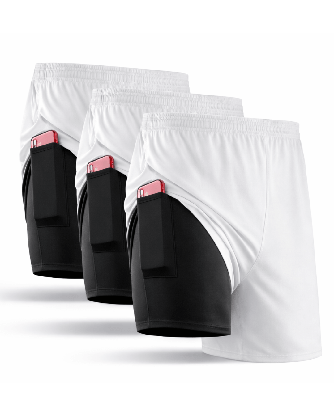 Kit 3 Shorts de Compressão 2 em 1 Active Pro®