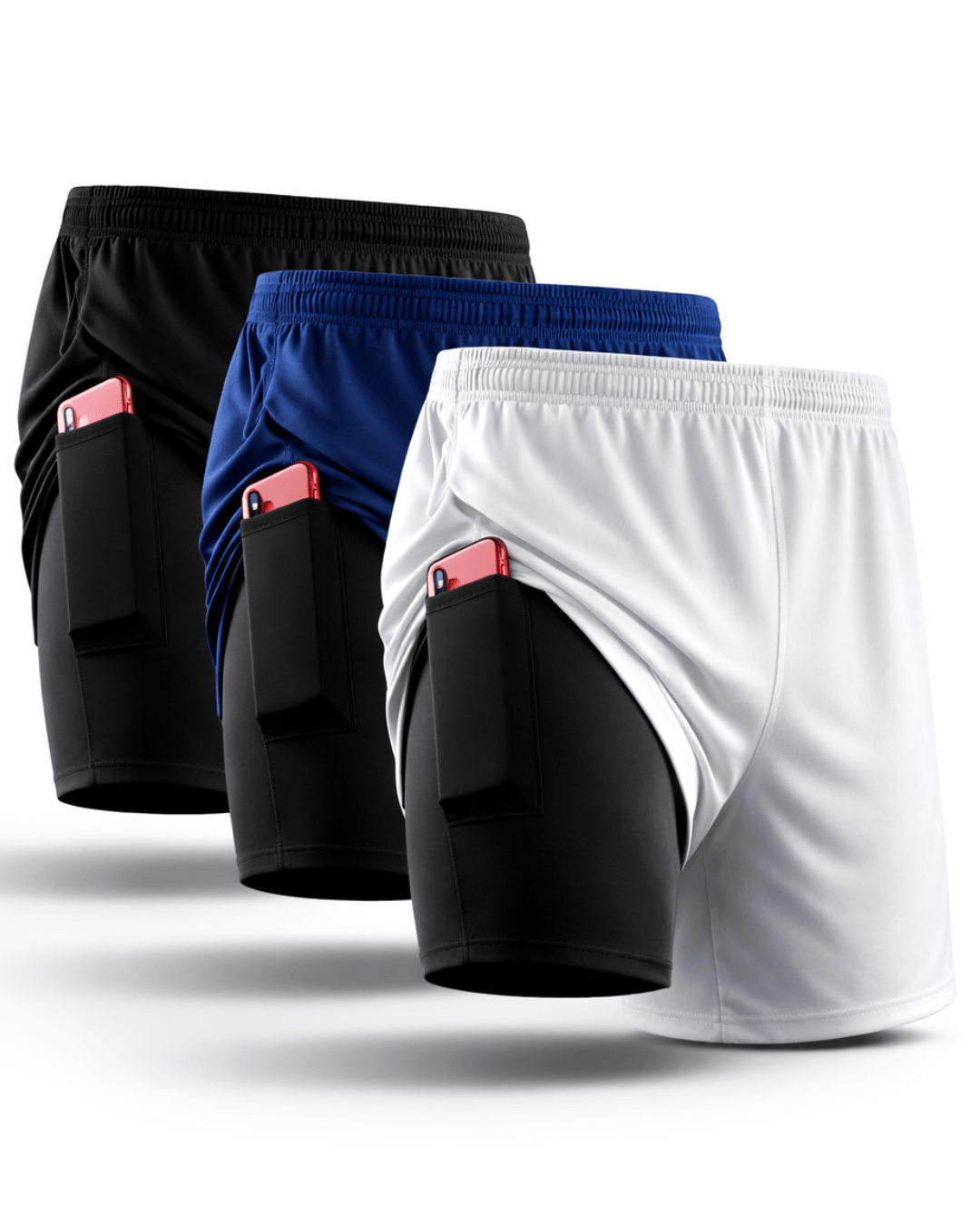 Kit 3 Shorts de Compressão 2 em 1 Active Pro®