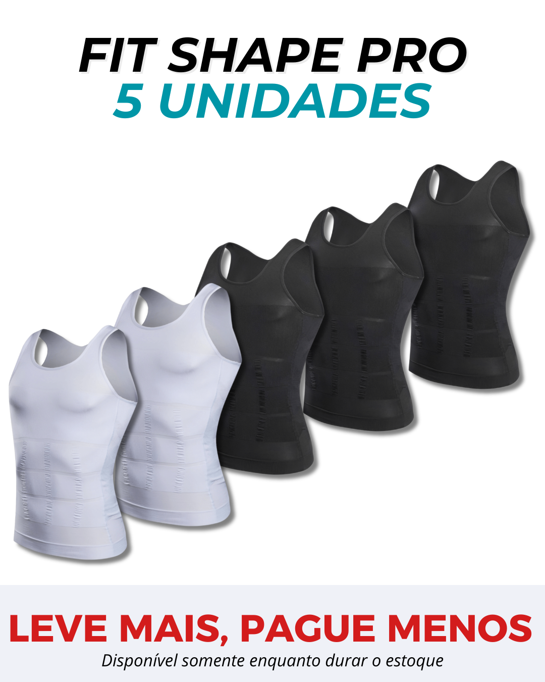 Kit 5 Camisas Fit Shape Pro®